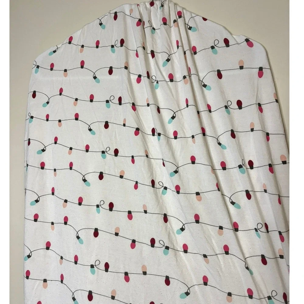 Bamboo Viscose Christmas‎ String Lights Fitted Crib Sheet White Holiday Festive